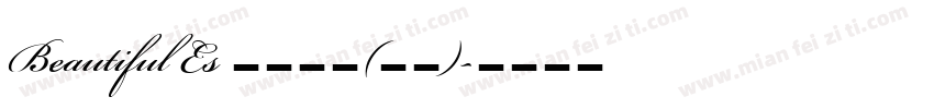 Beautiful Es 常规斜体(西方)字体转换